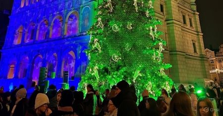Sylwestrowa noc pod znakiem pożarów w Wielkopolsce. Zapaliła się choinka na Starym Rynku w Poznaniu