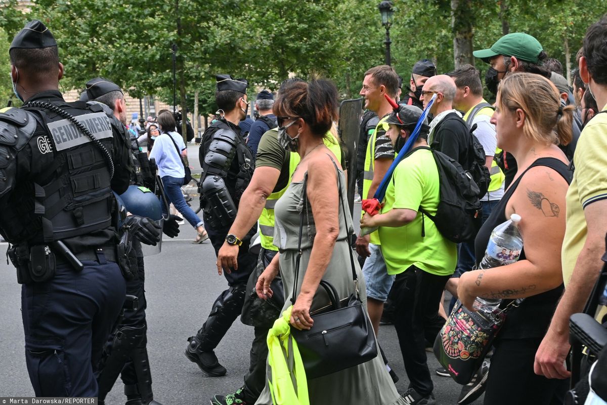 Demonstracja w Paryżu Fot. Marta Darowska/REPORTER