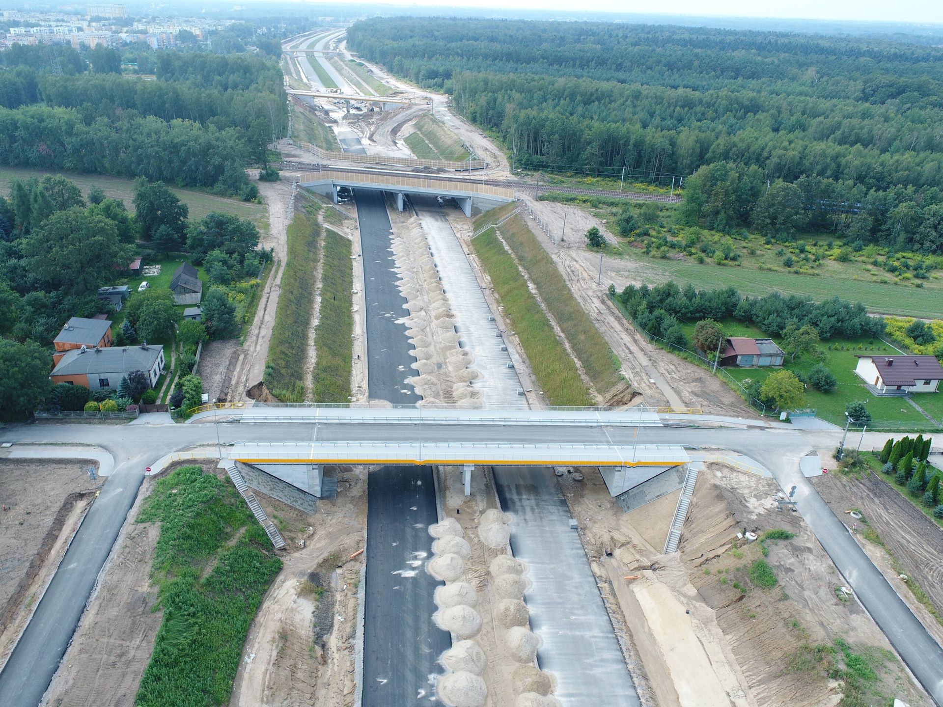Budowa drogi ekspresowej S14 (zachodnia obwodnica Łodzi) od Aleksandrowa Łódzkiego do autostrady A2, stan na sierpień 2022 r.