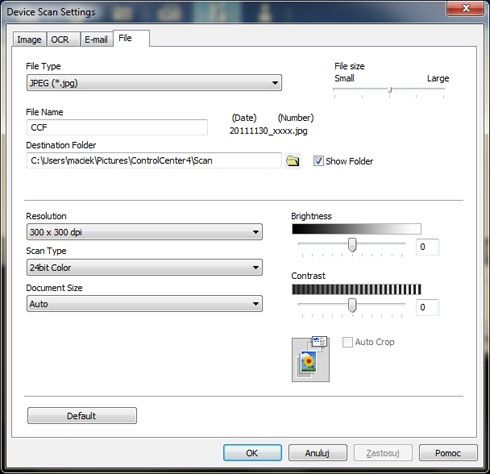 Device Scan Settings
