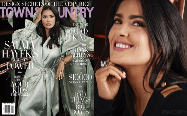 Zdumiona Salma Hayek łapie się za głowę na nowej okładce