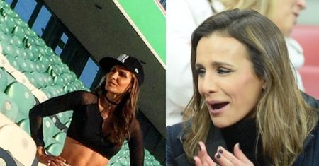 Sara Boruc chwali się brzuchem na stadionie Legii (FOTO)