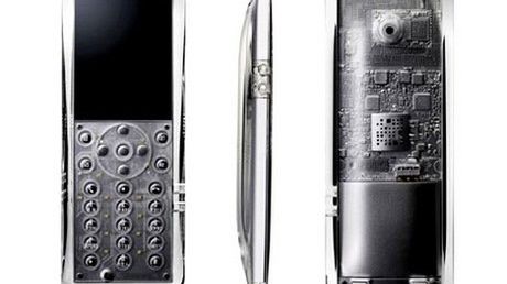 Ultra cienki telefon komórkowy o transparentnej obudowie 1