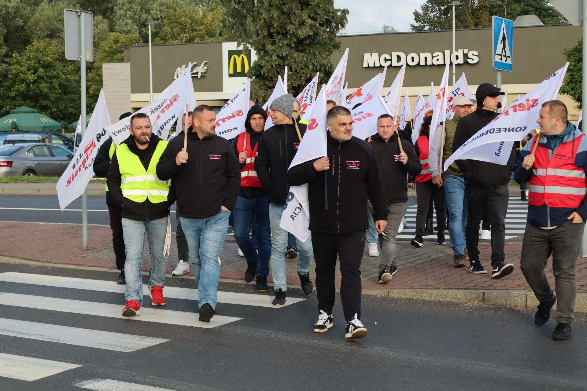 Protest pracowników Valeo w Chrzanowie