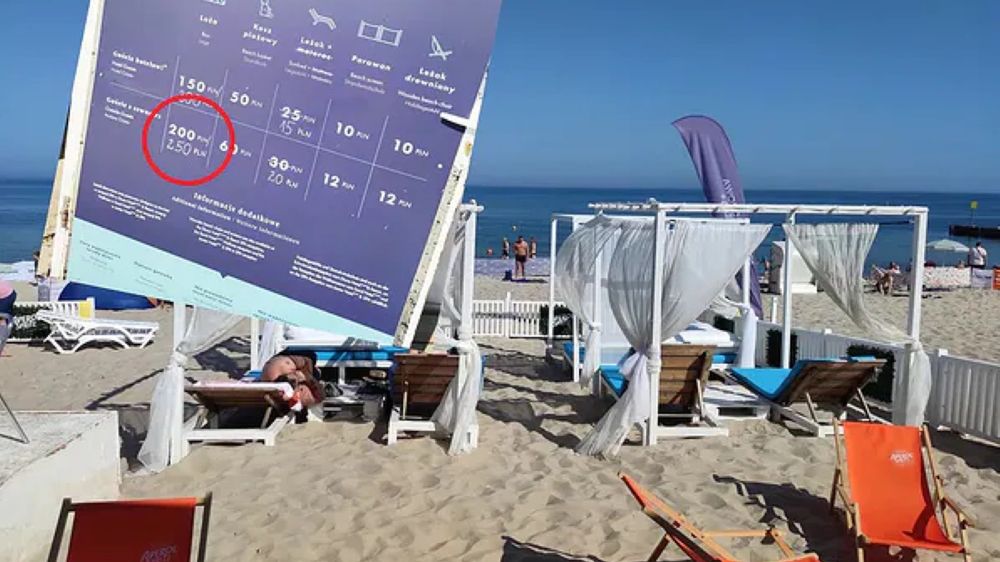 Loża na plaży w Kołobrzegu kosztuje 250 złotych.