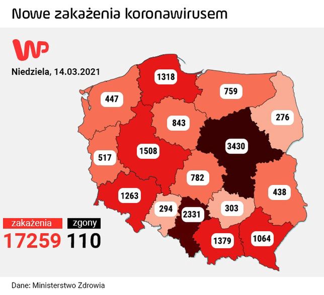 Nowe zakażenia