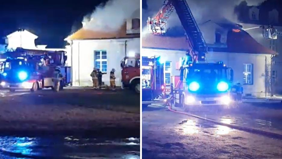 Wielkopolska. Pożar zabytkowego pałacu w Pępowie