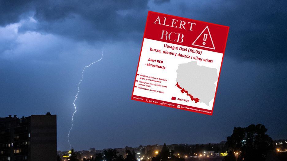 W kilku województwach wysłano alerty RCB