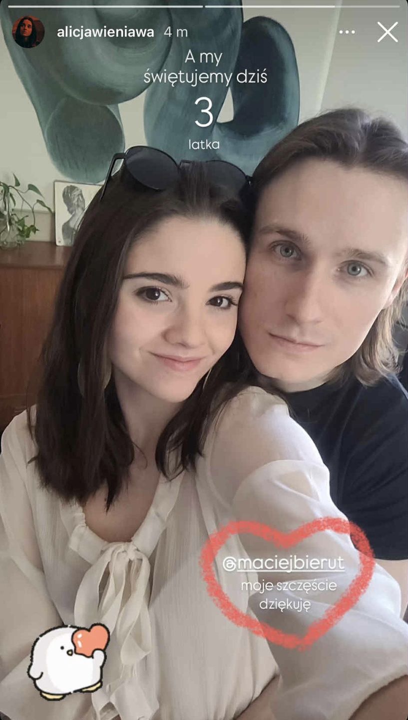 Alicja Wieniawa pozuje u boku ukochanego