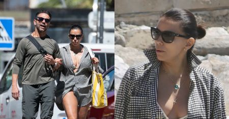 51-letnia Eva Longoria w kraciastym bikini podbija hiszpańską plażę. Zazdrościcie formy? (ZDJĘCIA)