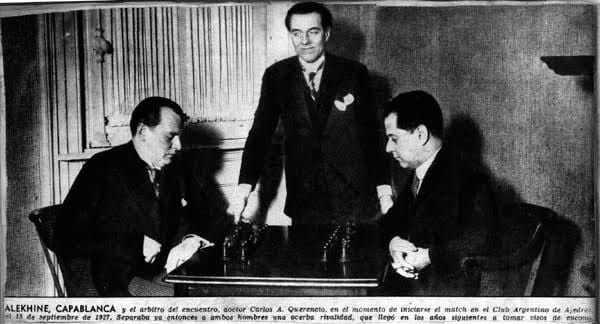 Aleksander Alechin - Jose Capablanca źródło: https://www.facebook.com/szachyicoswiecej/