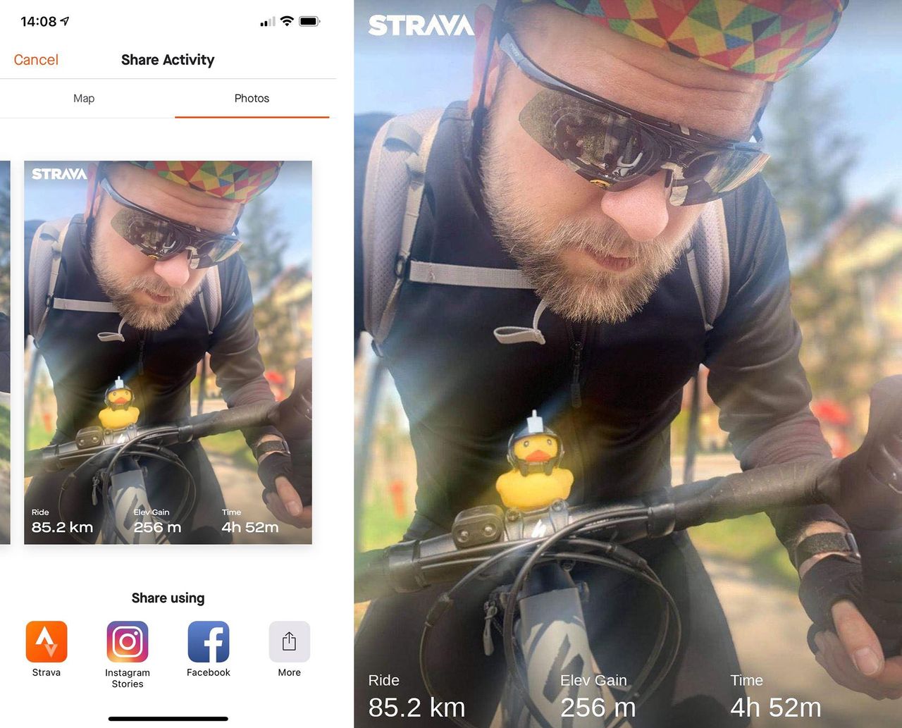 Aktywność ze Strawy można udostępnić bez pokazywania mapki.