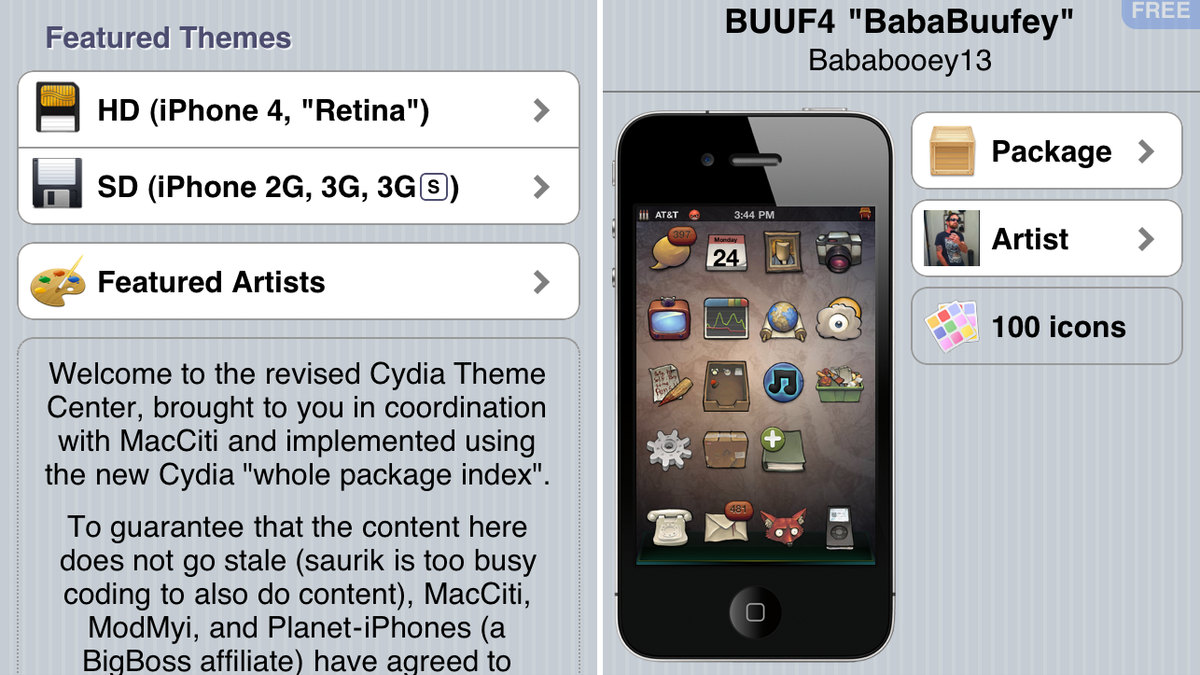 Saurik dodaje do Cydii sekcję Theme Center 1