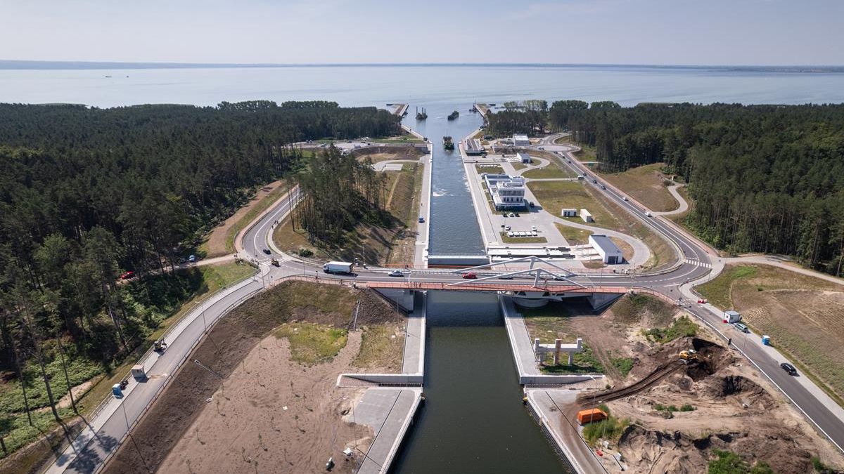 Przekop Mierzei Wiślanej - lipiec 2022 r.