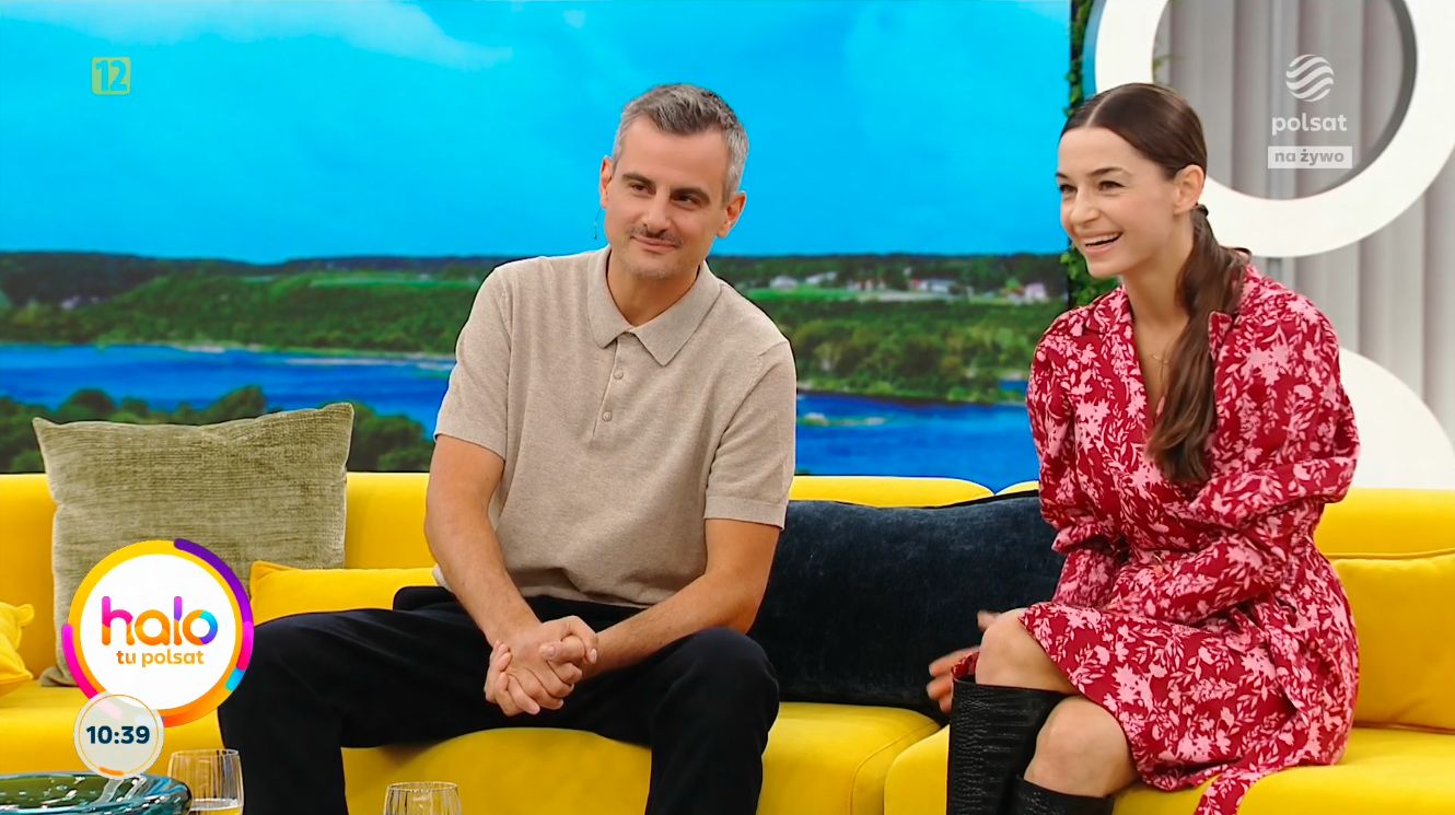 Antoni Pawlicki i Agnieszka Więdłocha w "Halo tu Polsat"