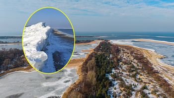 Zjawiskowy widok nad Bałtykiem. W Mikoszewie pojawiły się gigantyczne torosy