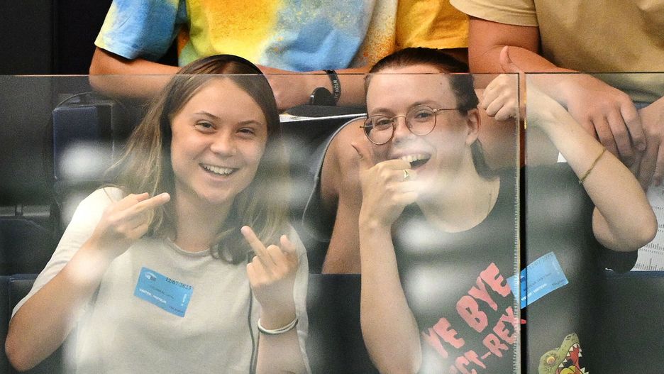 Greta Thunberg w Europejskim Parlamencie
