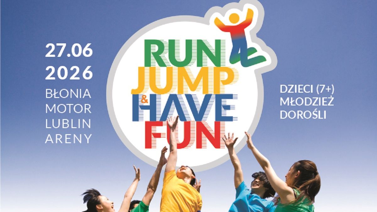 Grafika promująca RUN JUMP & HAVE FUN