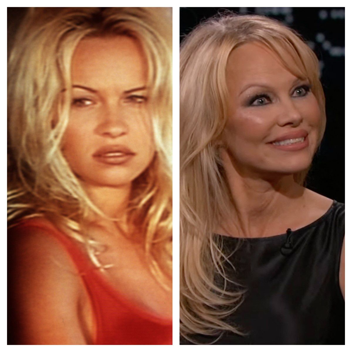 Pamela Anderson w latach 90. i obecnie