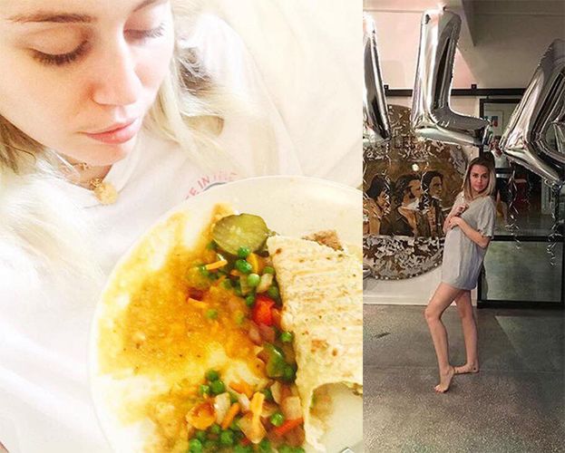 Fani gratulują Miley Cyrus… CIĄŻY! "Po prostu objadłam się potrawką z tofu" (FOTO)