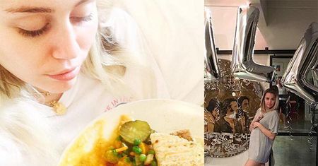 Fani gratulują Miley Cyrus… CIĄŻY! "Po prostu objadłam się potrawką z tofu" (FOTO)