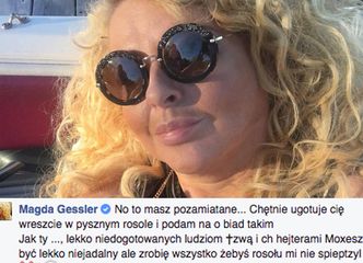 Magda Gessler do "fana": "Znany jesteś z robienia lasek konikom pony"