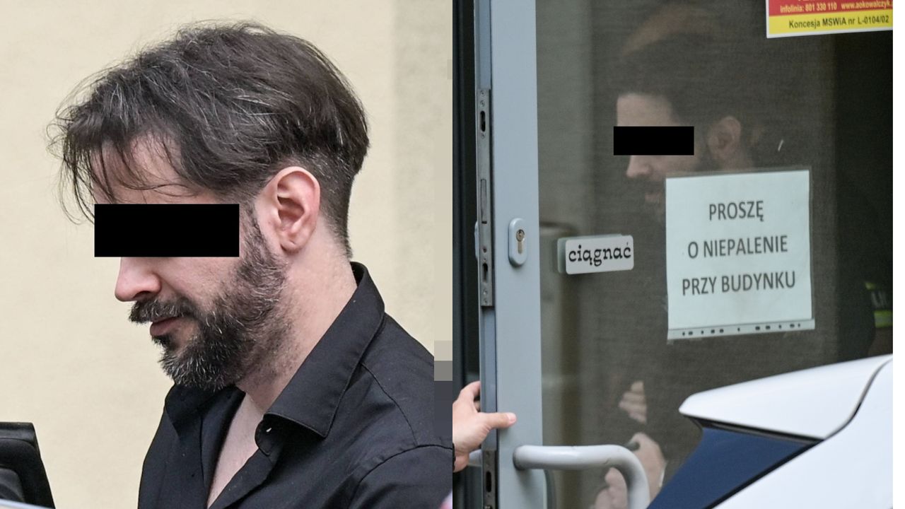 Tak Stuart K.-B. zachowywał się po przesłuchaniu w prokuraturze. Wyprowadziły go służby (WIDEO)