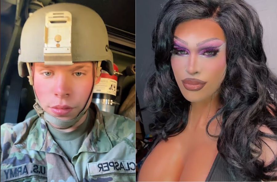 Triston Clasper jest żołnierzem amerykańskiej piechoty i drag queen