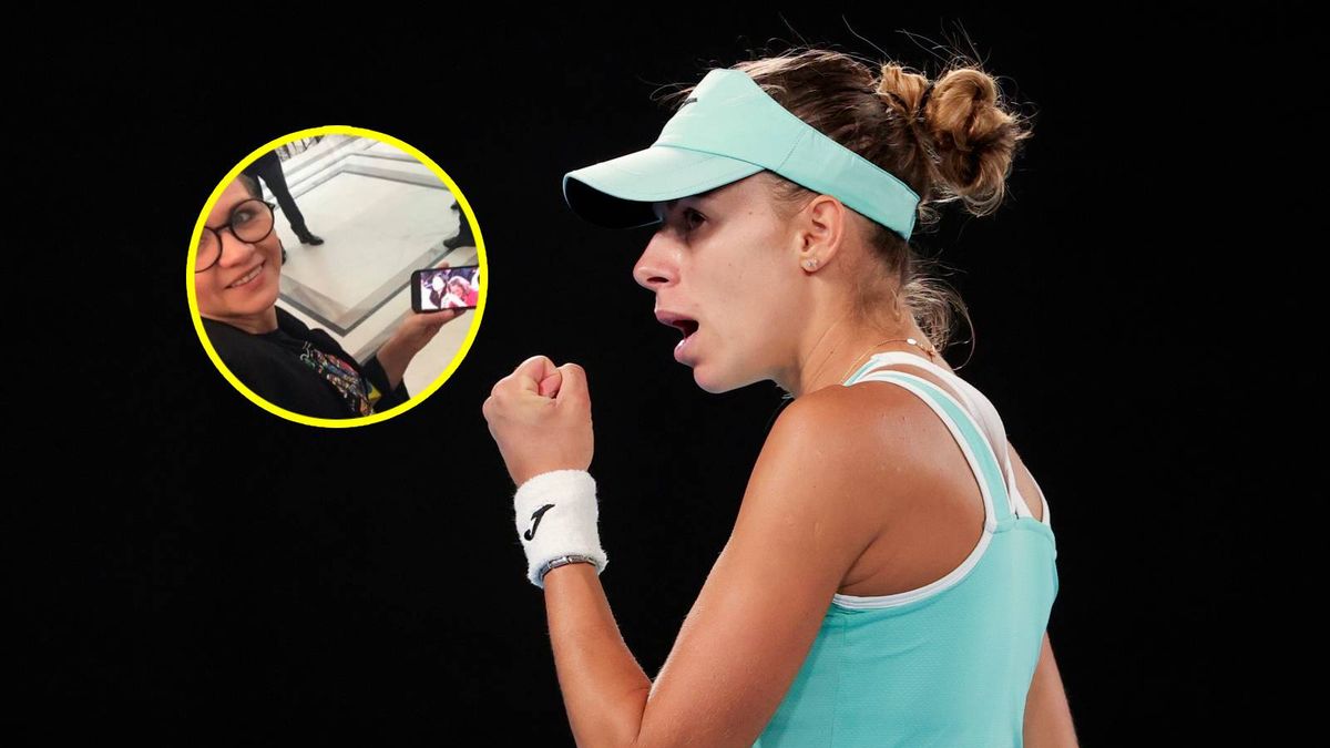 Magda Linette i reporterka TVN Arleta Zalewska