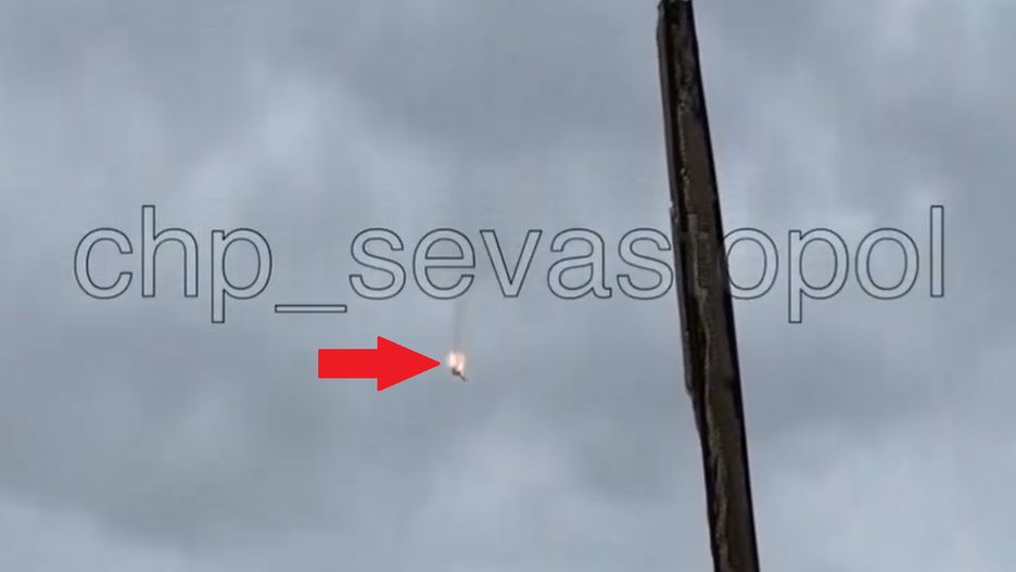 Rosyjski Su-35 zestrzelony nad Krymem w pobliżu Sewastopola.