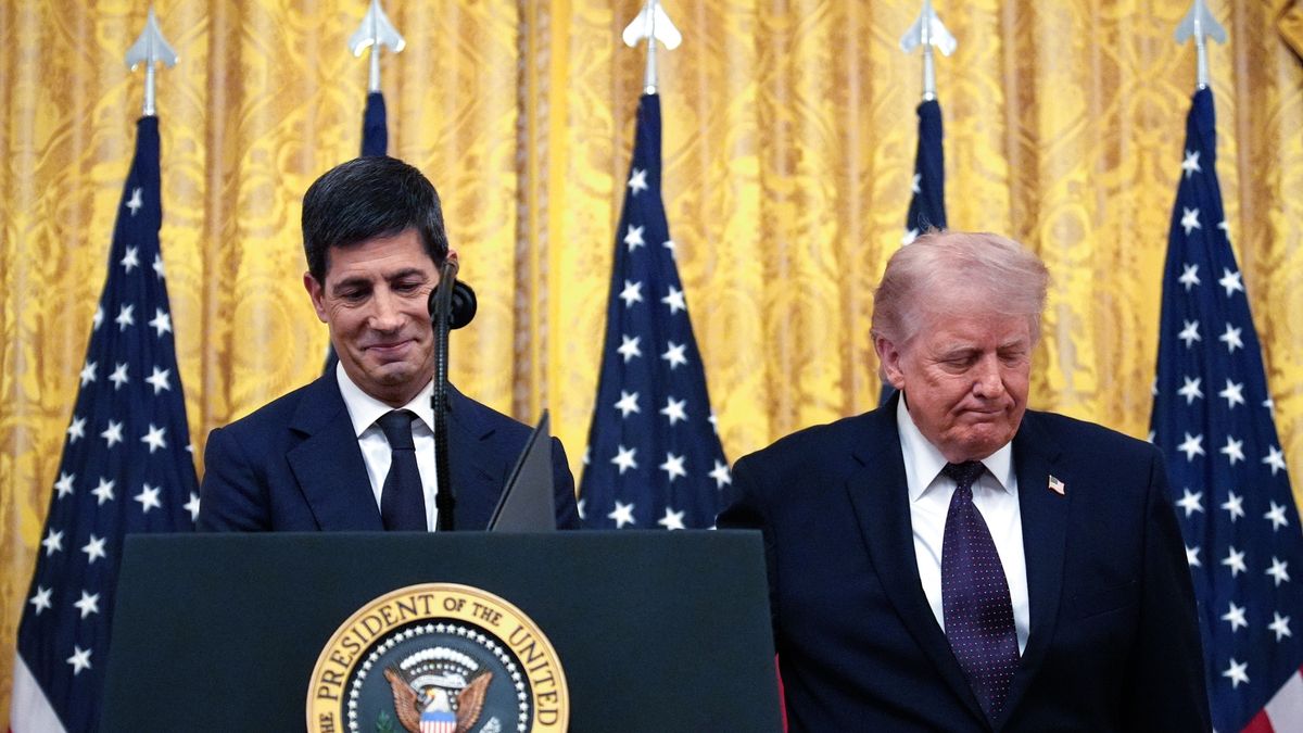 US President Donald Trump, right, and Kevin Warsh, chairman of the US Federal Reserve, during a swearing-in ceremony in the East Room of the White House in Washington, DC, US, on Friday, May 22, 2026. Warsh, who's promised the biggest shakeup in decades at the US central bank, takes over at a tense moment for the economy and the central bank. Photographer: Yuri Gripas/Abaca/Bloomberg via Getty Images