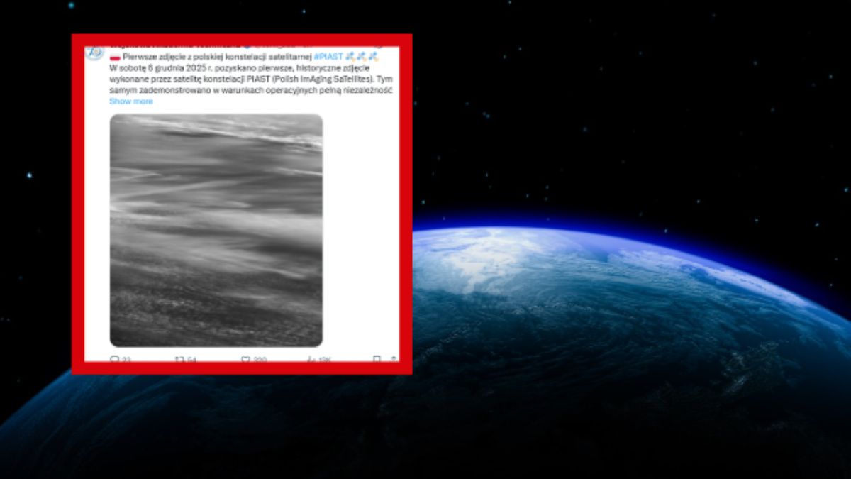 Historyczne zdjęcie wykonane przez polskiego satelitę