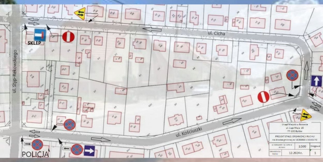 Bytów: od 20 października zmiana organizacji ruchu na Kościuszki i Cichej