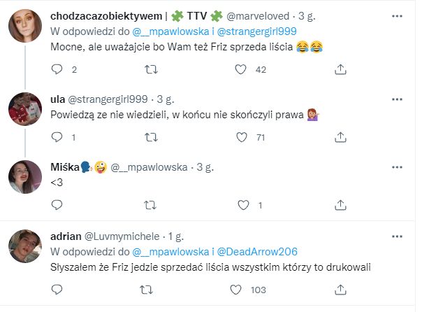 Fani reagują na ulotkę z Wersow