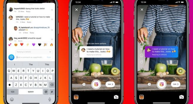 Instagram pozwala odpowiadać na komentarze za pomocą Rolek