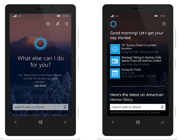 Cortana Windows 10