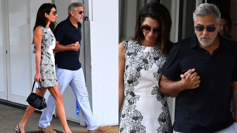 George Clooney i ELEGANCKA Amal zadają szyku w Wenecji. Ładnie razem wyglądają? (ZDJĘCIA)