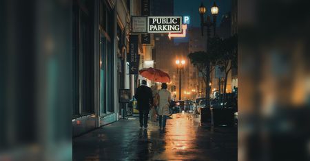Senne widoki San Francisco. Wygląda jak miasto duchów