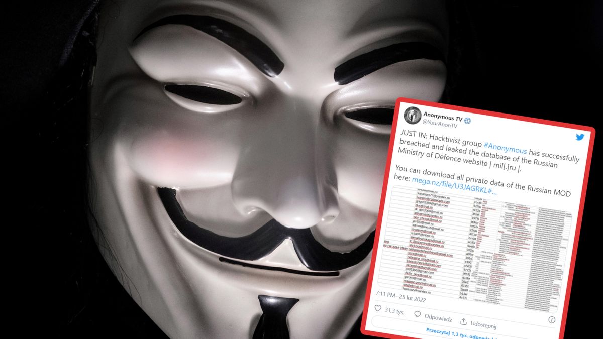 Anonymous deklarują przejęcie baz danych Rosji
