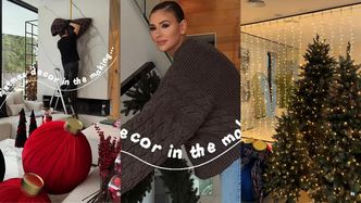 Klaudia Halejcio przystroiła willę za 12 milionów na święta: gigantyczne bombki, niezliczona ilość choinek, czerwone łańcuchy... (ZDJĘCIA)