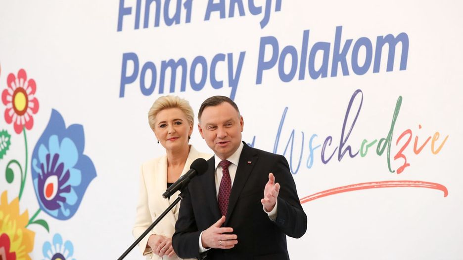 Andrzej Duda i Agata Kornhauser-Duda podczas finału akcji