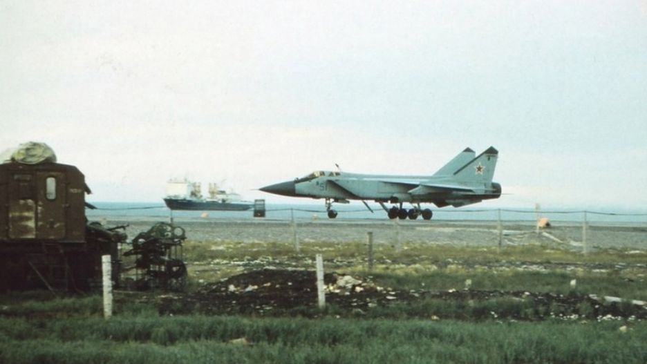 MiG-31 na północy Rosji, zdjęcie z początków produkcji maszyny