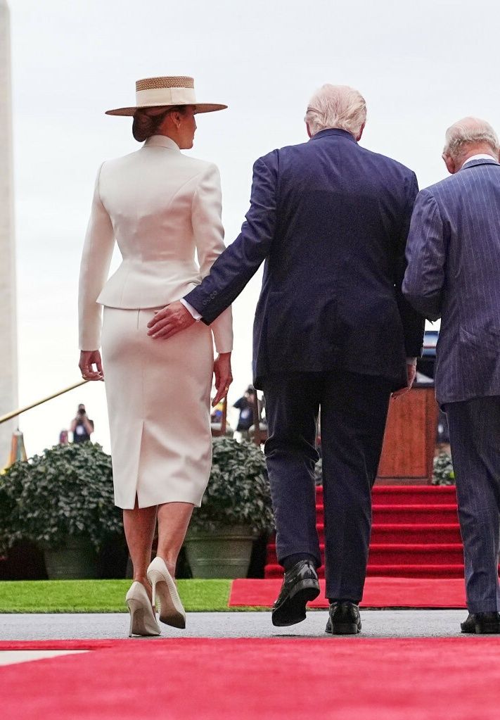 Donald Trump, Melania Trump, król Karol i królowa Camilla