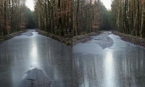 Droga do pracy zmieniła się w strumień. Wszystko nagrał