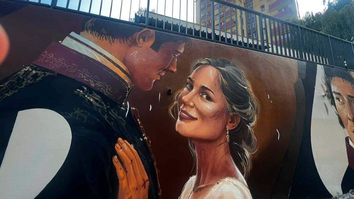 Mural „Rozkwit uczuć" inspirowany Panem Tadeuszem na LSM