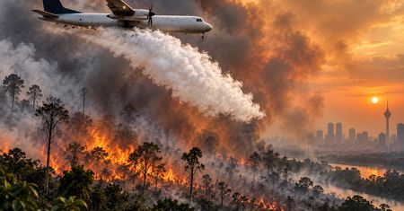 Milion ognisk pożarów i toksyczna chmura nad Azją. Indonezja chce rozbić smog, zrzucając z samolotów suchy lód