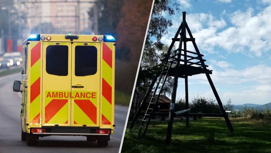 Wypadek na wieży widokowej Triangl w Děčínsku