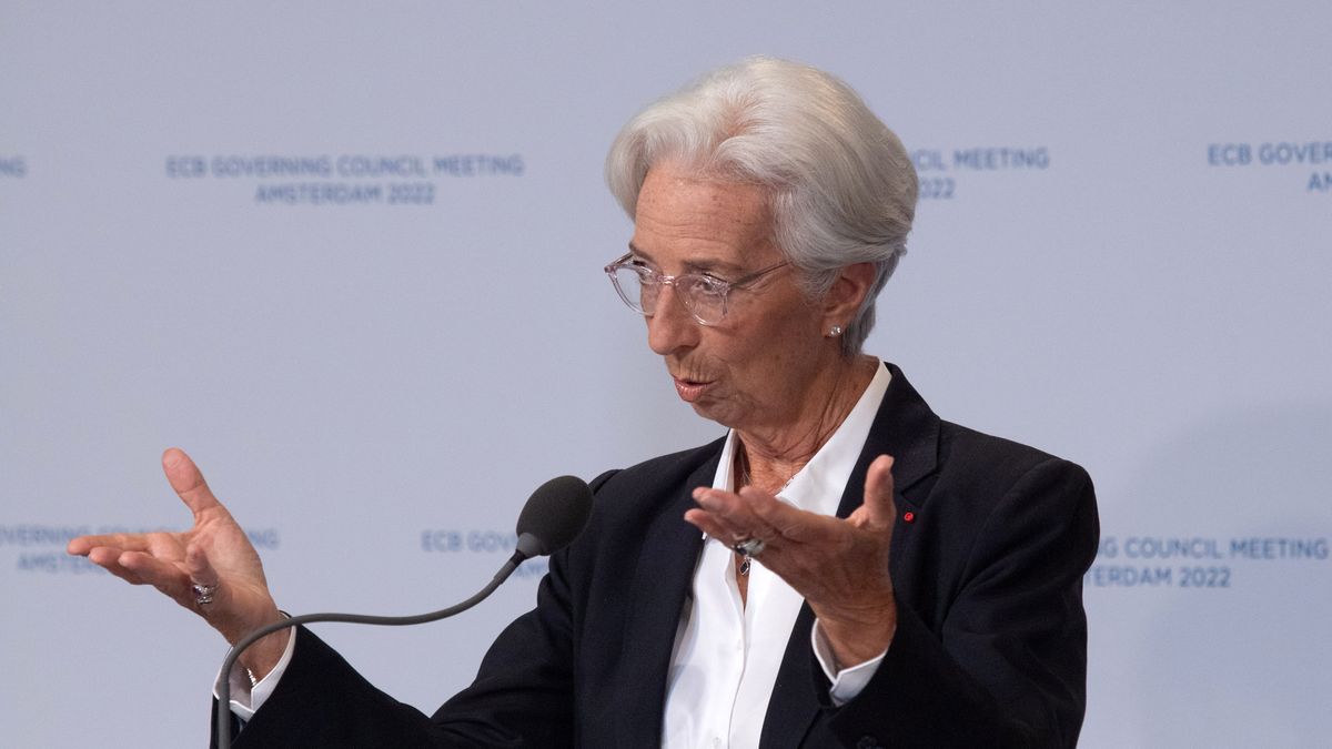European Central Bank President Christine Lagarde Rate AnnouncementBloombergpress, dutch, news conference, european, presser, macro economics, e.u., eu, business news, corporate finance, key rates news, finance, financial, industries, emea, euro members, economic news, european central bank, ecb