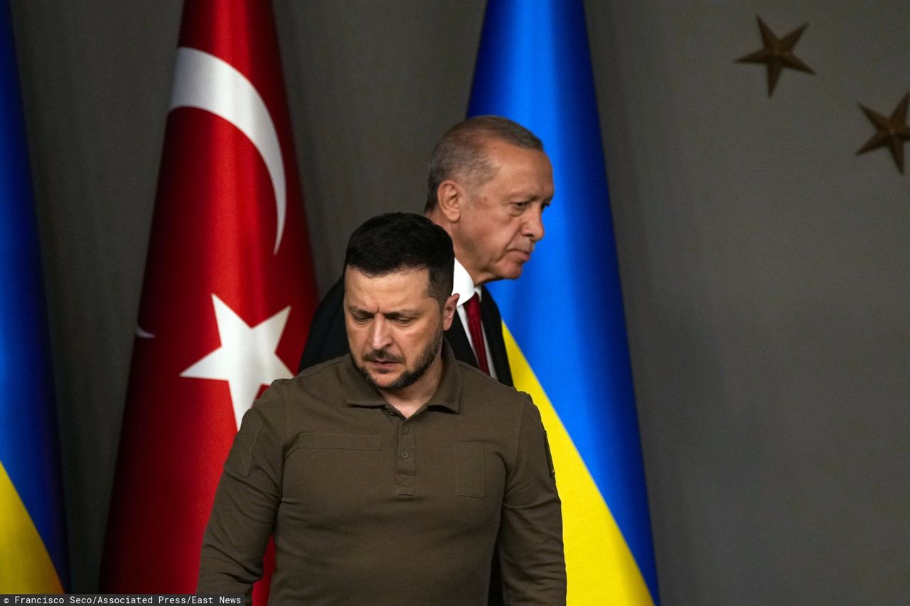 Wołodymyr Zelensky and Recep Tayyip Erdogan