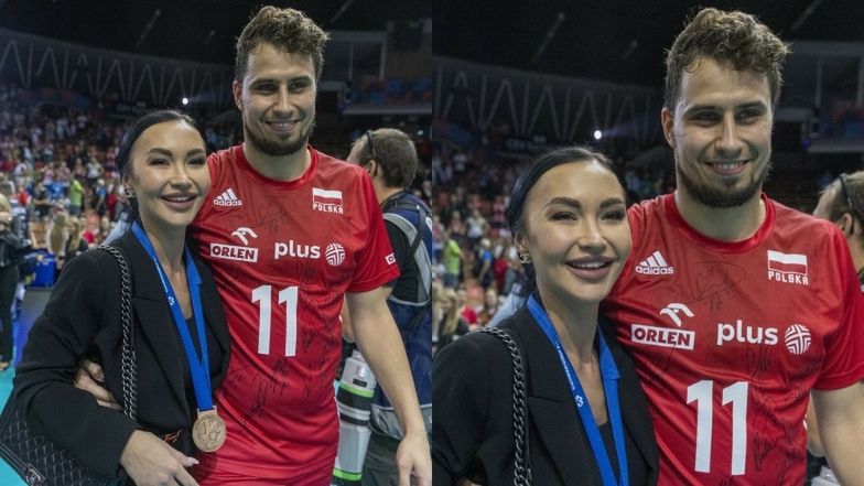 Żony i partnerki gratulują siatkarzom po meczu Polska - Serbia